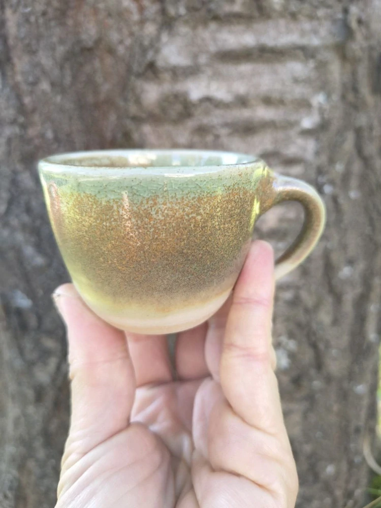 Espresso hrníček – hnědozelený