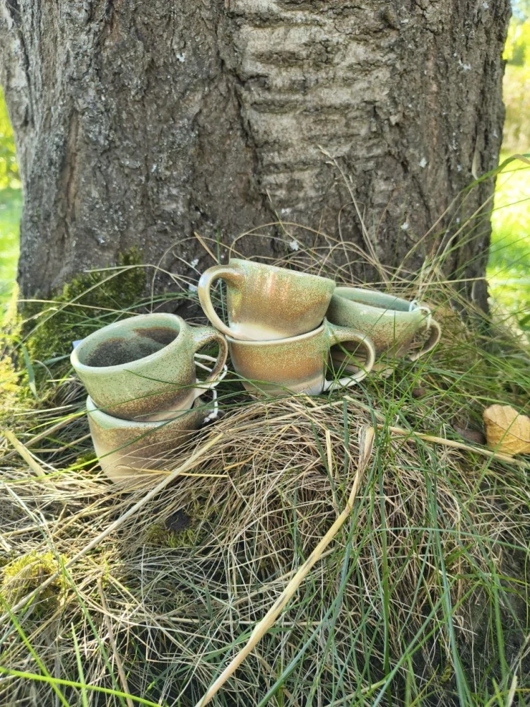 Espresso hrníček – hnědozelený